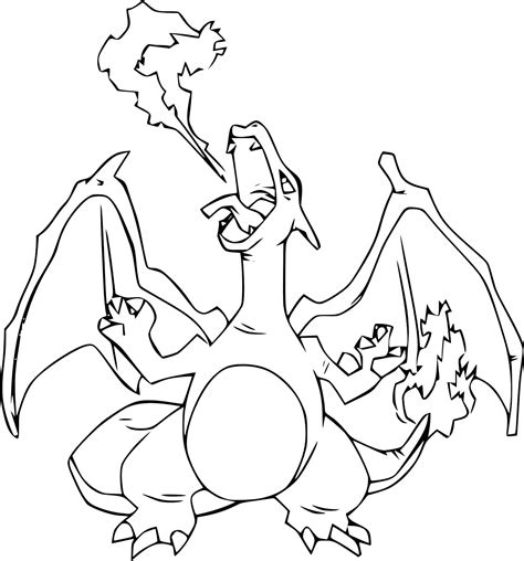 Charizard Coloring Pages Free && Printable